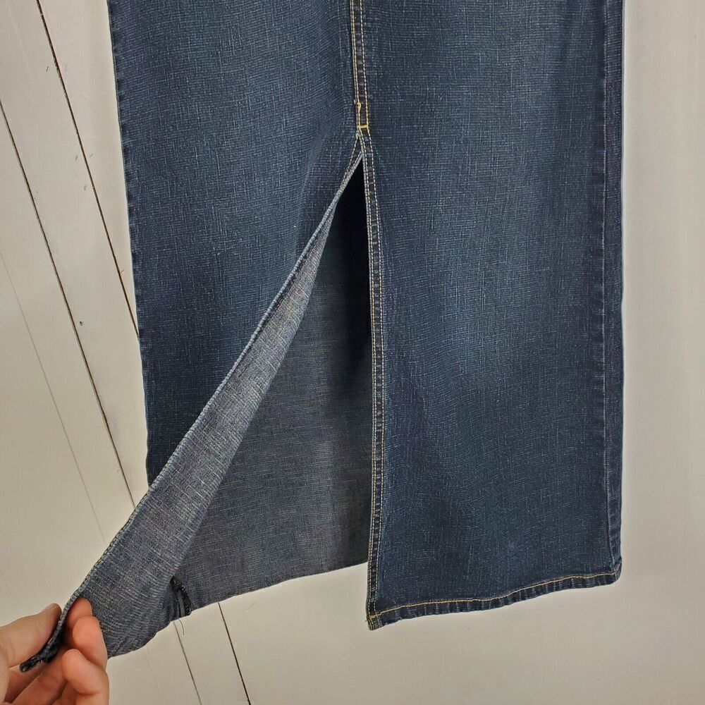 Rave R4R Maxi Jean Skirt Womens 5 Y2K Low Rise 90s Western Vintage Retro Boho - Picture 5 of 10